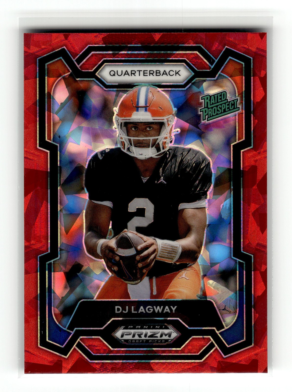 DJ Lagway 2024 Panini Prizm Draft Picks #182 Florida Gators Red Ice RC