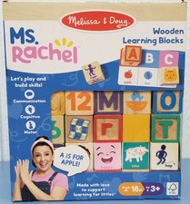 Melissa  Doug Ms. Rachel Wooden Learning Blocks New-in-Box 