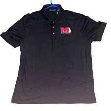 Cutter & Buck Maryland Terrapins Black Short-Sleeve Polo Shirt Men’s XL NWT