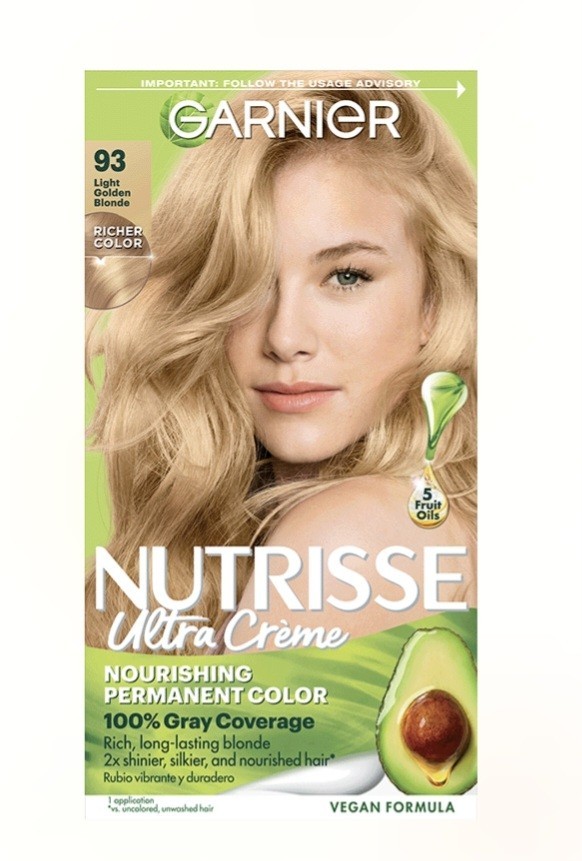 Garnier Nutrisse Ultra Cr&egrave;me Permanent Hair Dye Light Golden Blonde Vegan 5 Oils