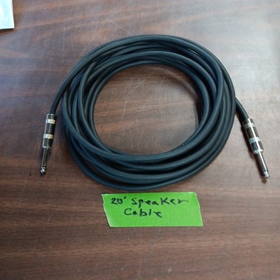 20' Speaker Cable HD 1/4'' to 1/4'' 2 Conductor, 16 awg Audio -Cabinet / AMP NOS 