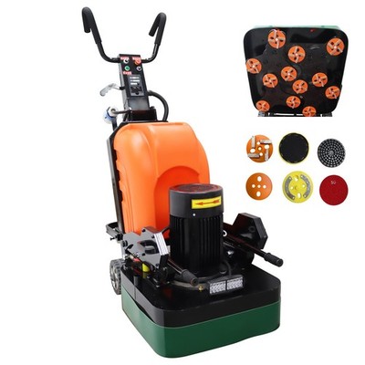 LED Light 12Grinding Discs Concrete Floor Grinder Polisher Sander220V 24.8''Width