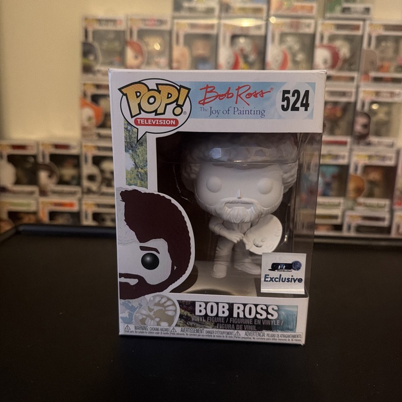 Bob Ross Funko Pop Television #524 Painting GTS Exclusive White 2017