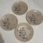 Red Wing Pottery Bob White Quail Dinner Plates 10 7/8 Set of 4 Vintage USA Made