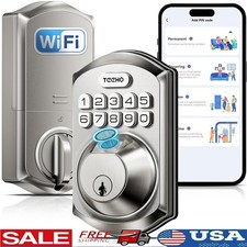 WiFi Smart Lock Keyless Entry Fingerprint PIN Code Voice Control Durable New
