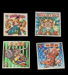 Vintage Bikkuriman vintage lot of four Anime stickers (Set 1)