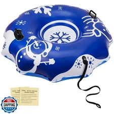 COVACURE 55" Snow Sled Extra Large Snow Tube - Thickened Inflatab