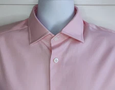 Turnbull & Asser Bespoke Mens Pink Shirt 16.5 Custom Luxury Long Sleeve England