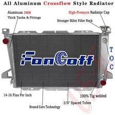 3 Row Aluminum Radiator For 1985-1997 Ford F-150 F-250 F-350 Bronco 4.9L L6