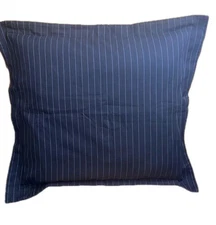 2 Lauren Ralph Lauren Euro Sham Seville Pin Stripe Metropolitan Place Choc Brown