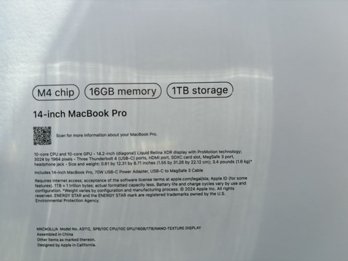 Mac Book Pro 14 M4 1TB NANO - Bild 2 von 2