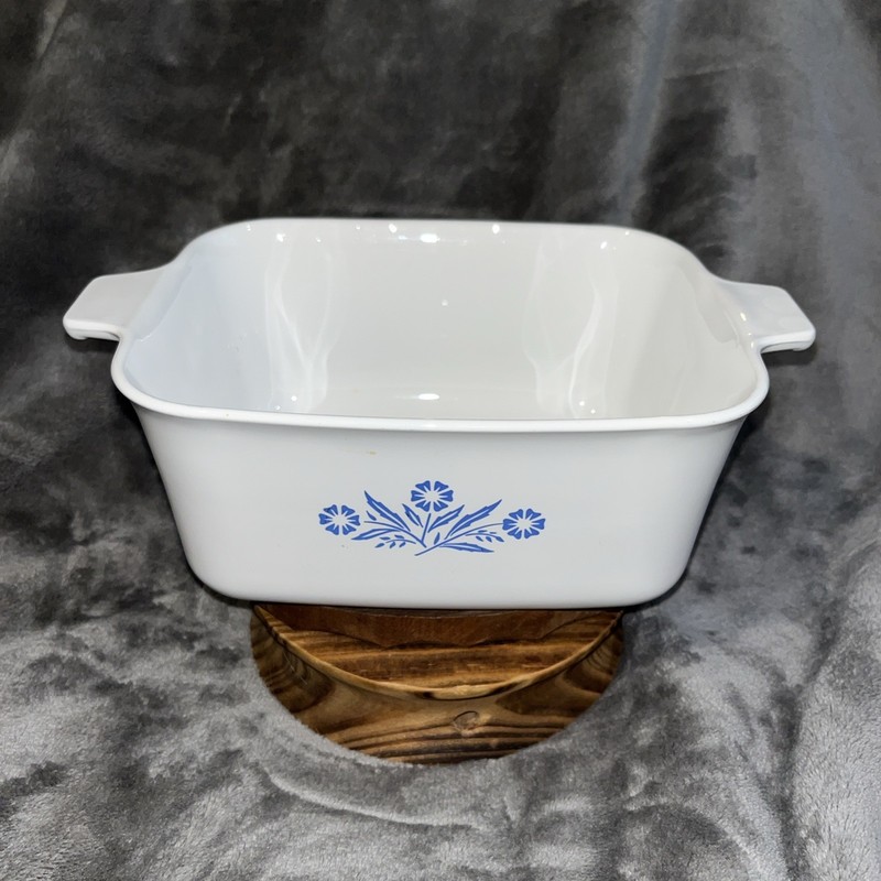 Corning Ware 1.5 QT Casserole Dish P-4-B Blue Cornflower Pattern NO LID 