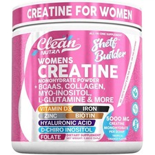 Clean Nutra Women Creatine Powder Collagen Inositol Muscle Hormone Support