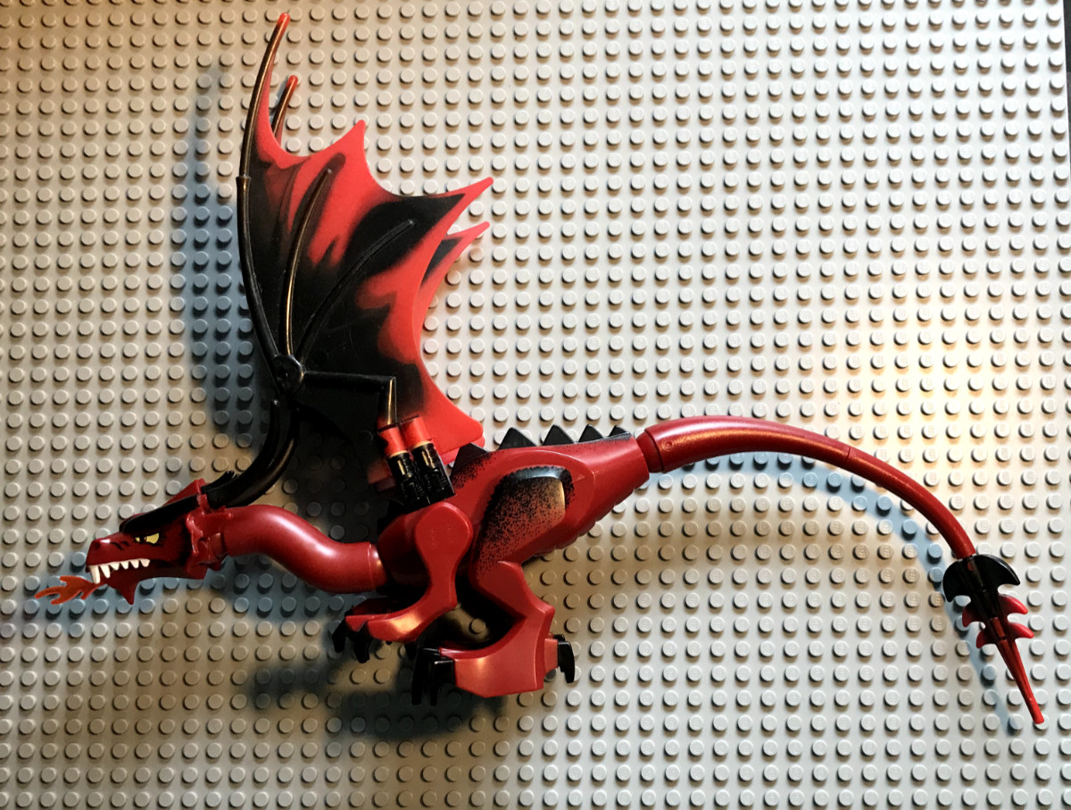 Lego Drache, Dragon, Red Head, Castle 7093, guter Zustand! Fantasy, LOTR,