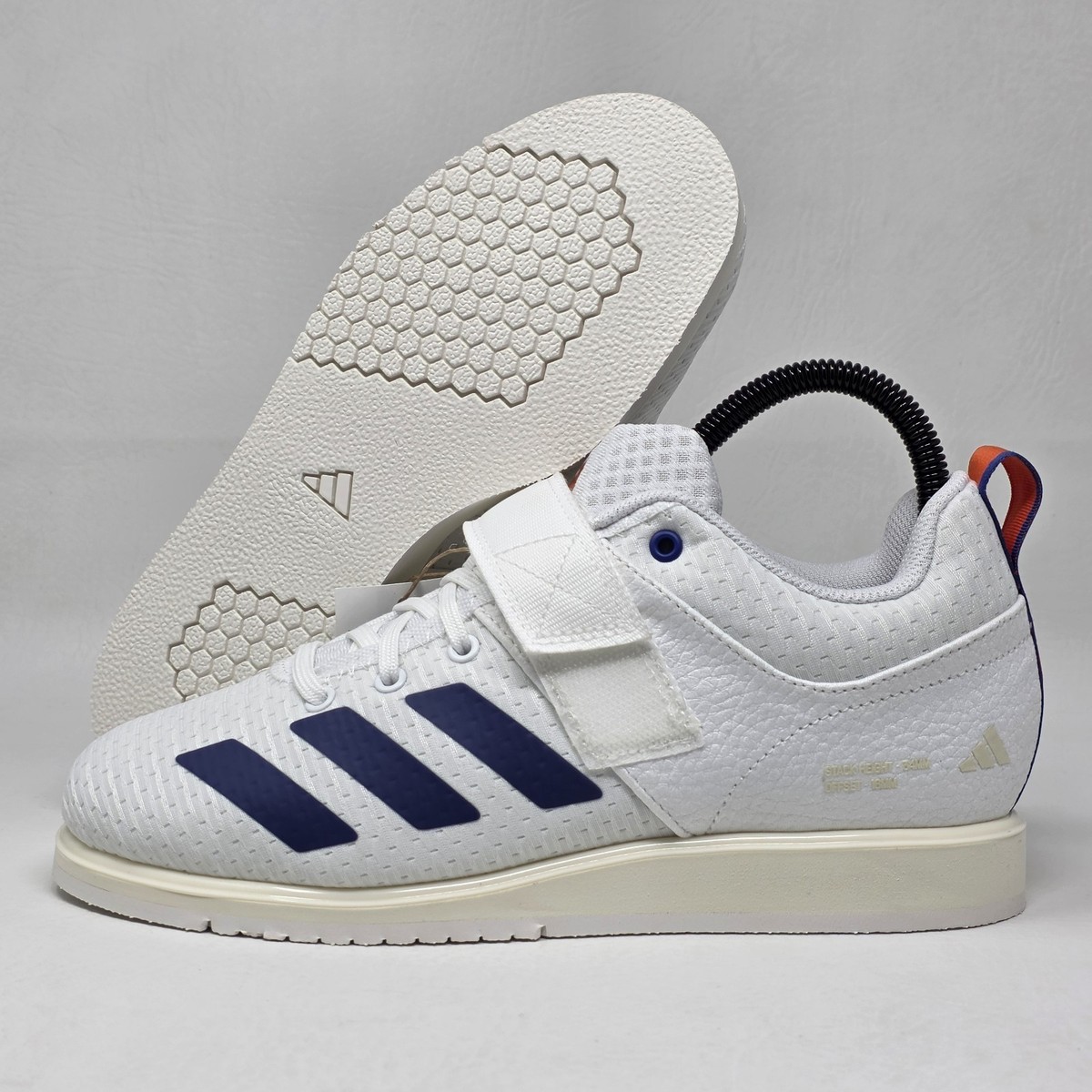 Adidas Powerlift 5 White Black Synthetic Lace Up Weightlifting Shoes Mens Sz 9.5 Adidas Powerlift 5 Weightlifting Shoes Mens Sz 9.5 Off White  main image 2