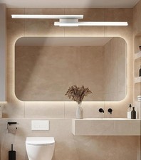 48in Brushed Nickel Vanity Light, Modern LED Bathroom Vanity Lights Fixtures,...