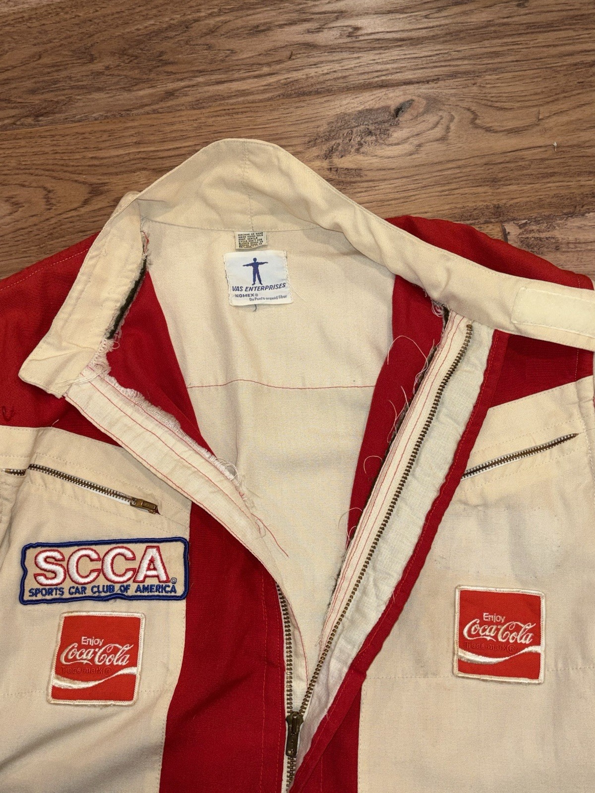 VTG Nomex VAS Enterprises Sports Car Club Of America Racing Jacket Coca-Cola Lg