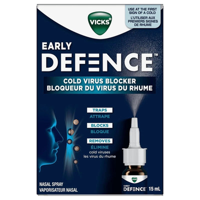 Vicks Early Defence Nasal Spray 15mL | Cold Virus Blocker, Clinically Proven