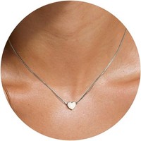 Herzkette 18K Gold WeißGold Vergoldet FüR Damen MäDchen Geschenk Geburtstag
