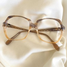 Vintage Tangerine Gray NOS Womens FRAMES Eyeglasses Glasses 52 16 135 USA