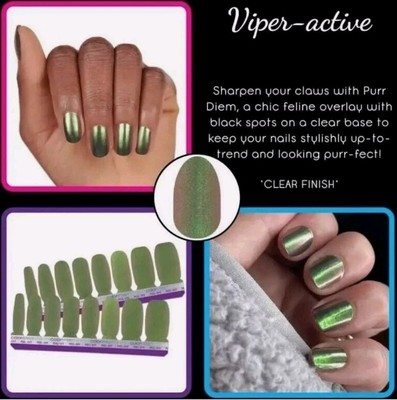 Color Street ''Viper Active'' Real Nail Polish Manicure Strips Retired New