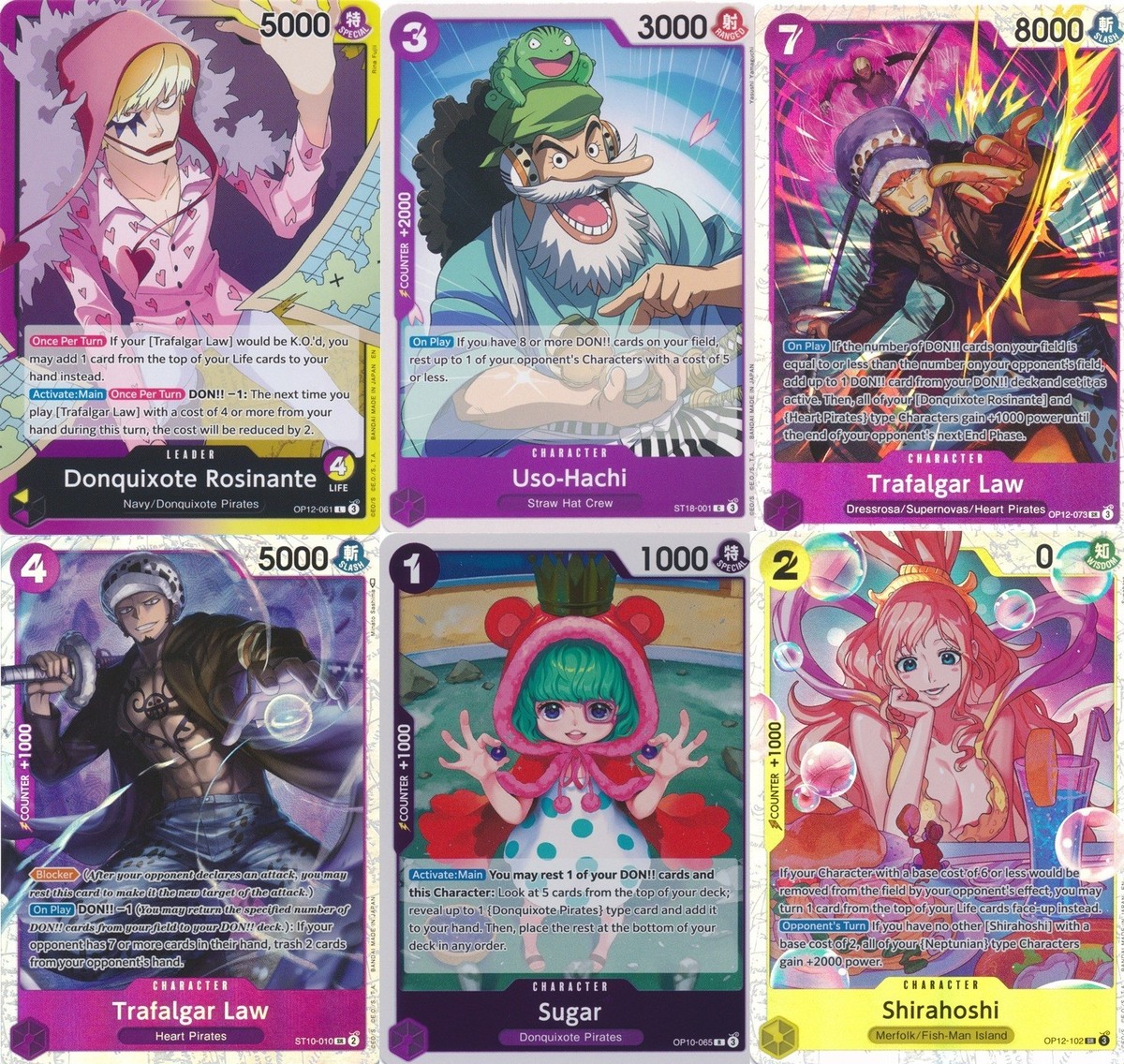 Purple/Yellow Rosinante Deck - One Piece - Trafalgar Law - Uso-Hachi - NM