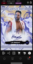 DIGITAL TOPPS WWE SLAM LA Knight MOTIF 25 SR ULTRAMARINE BLUE ACRYLIC DRIP Read
