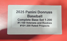 2025 Donruss Baseball Complete Base Set (1-200) - Includes 100 Prospects Sleeved