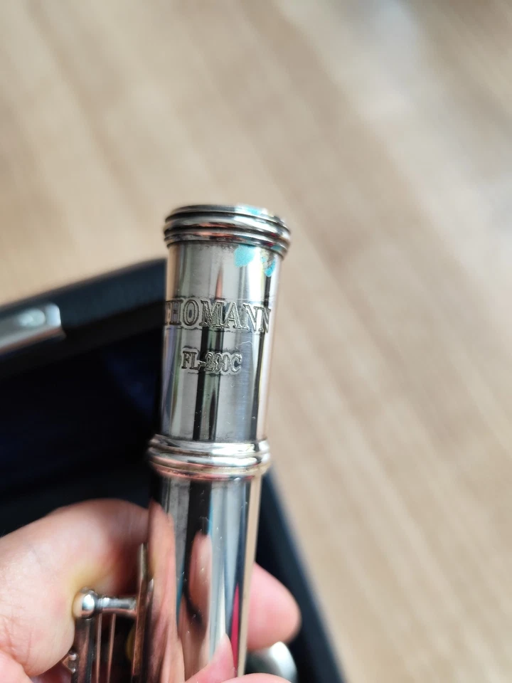 THOMANN "FL-200C Querflöte Metall versilbert mit original Etui. - Bild 3 von 4