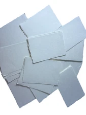 25 Handmade 4x6" Watercolor Paper Sheets with Deckled Edges