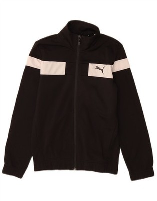 Puma Jungen Trainingsanzug Oberteil Jacke 9-10 Jahre schwarz Colourblock Polyester DX01