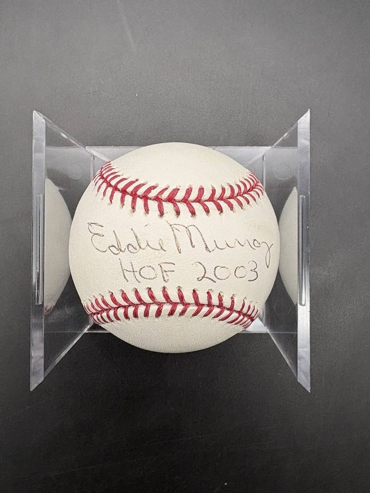 Eddie Murray Autographed Signed Baltimore Orioles Major League Baseball With HOF Inscription - JSA 