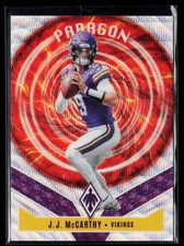 2025 Panini Phoenix #8 J.J. McCarthy Paragon Wave Prizm #/299