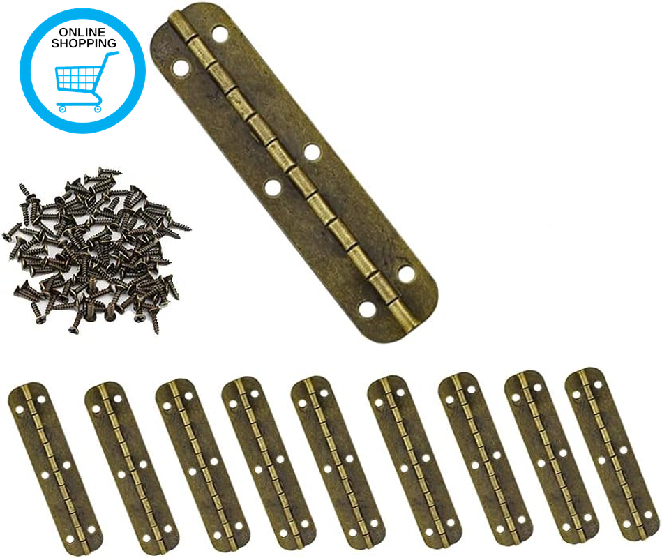 Brass Vintage Mini Hinge Furniture Cabinet Drawer Door Hinges Decorative Cabinet