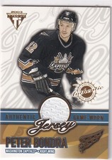 02/03 PACIFIC TITANIUM PETER BONDRA GAME JERSEY /1289 #73