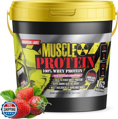COLOSSAL LABS Muscle Protein Whey Powder [12 lbs/Pack of 1]  Cold