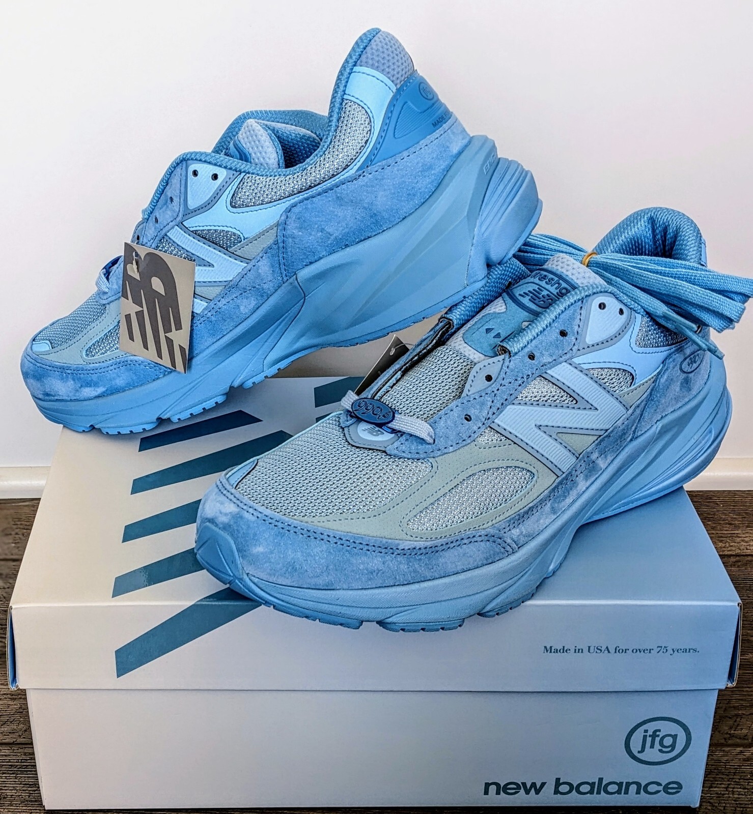 US Size 13 - Joe Freshgoods x New Balance 990v6 MiUSA 'Prom Blue', U990JG6, New