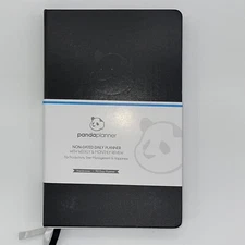 PandaPlanner New Non-dated Daily Planner Black Hardcover 5.25" x 8.25"