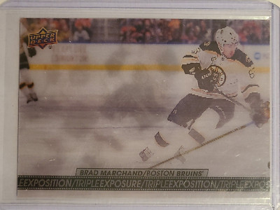 2017-18 Tim Horton's Triple Exposure #TE-7 Brad Marchand Boston Bruins