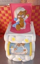 Fisher Price Teddy Beddy Bear vtg 1987, 6" H by 7" L by 5 1/2" W