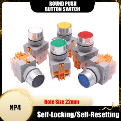 Rund Drucktaster Industrie Einbau 22mm Selbstverriegelung/Selbstrückstellung