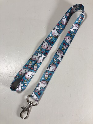 Tasty Peach Studios Vanilla Berry Nomwhal Ice Cream Lanyard Rare NEW