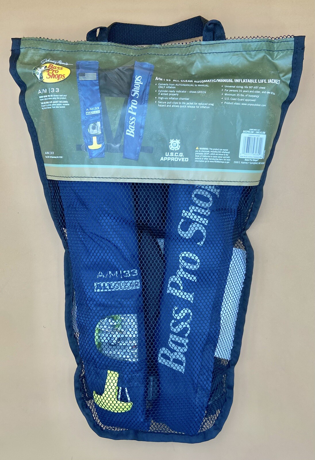 Pro Shops Bass Pro Am 24 Life Vest NEW BASS PRO SHOPS A/M 24 AUTOMATIC