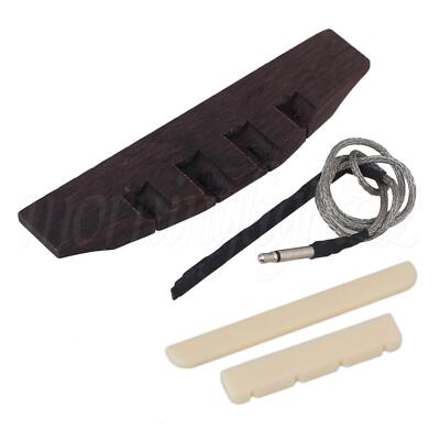Ukulele Bridge & Piezo Bridge & Saddle Nut for Ukulele Guitar and E-acoustic