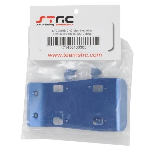 STRC Aluminum Front Skid Plate (BLUE) for Team Associated SC10 STC9816B - Image 2 of 2