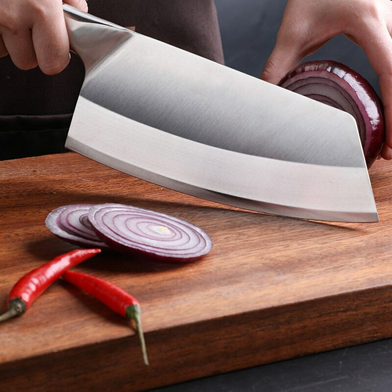 Kitchen Knife Stainless Steel Asian Chef Butcher Sharp Cleaver Chopping Meat US