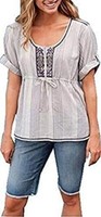 Bluse Tunikabluse Von Eddie Bauer - Grau Blau Gr. M (38/40) Neu