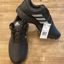 NEW ADIDAS Mens 360 Bounce II Spiked Golf Shoes - Blk/Slvr EF5574 Sz 8 Wm 9.5 