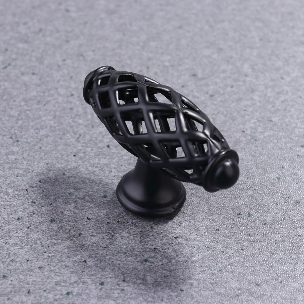 Cupboard Knob Metal Door Knobs Matte Black Birdcage Pulls eBay