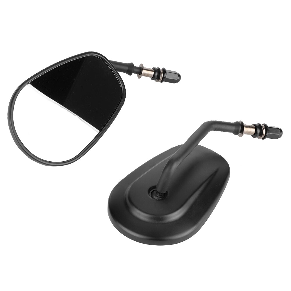 2PCS Motorcycle Motorbike Modified Oval Rearview Mirror Reflective Rear ...